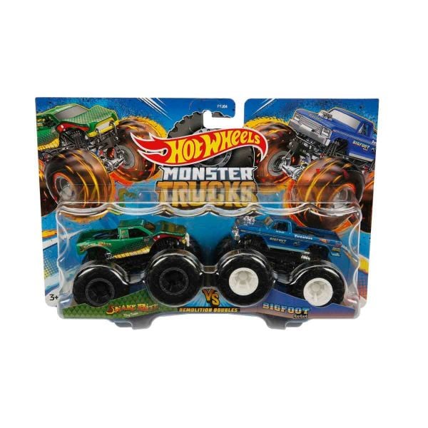 HOT WHEELS FYJ64 Monster Trucks 2'li 1:64 Ölçekli Model Oyuncak Arabalar