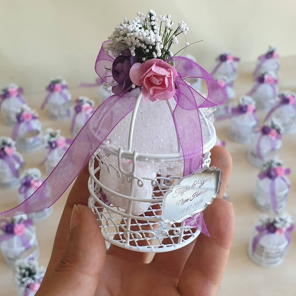 Kuş Kafesi Nikah Şekeri Hediyeliği Nks-35