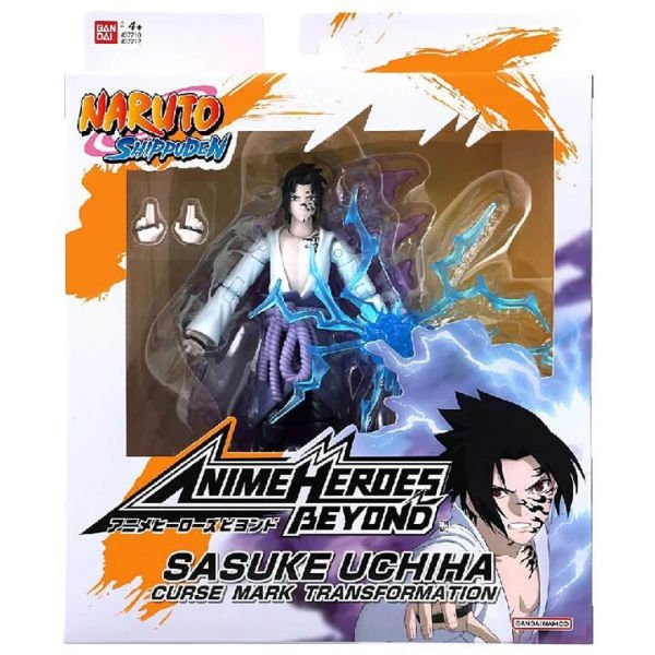 Bandai 16 cm Anime Heroes Naruto Sasuke Uchiha Oyuncak Figür Seti ADR-37712