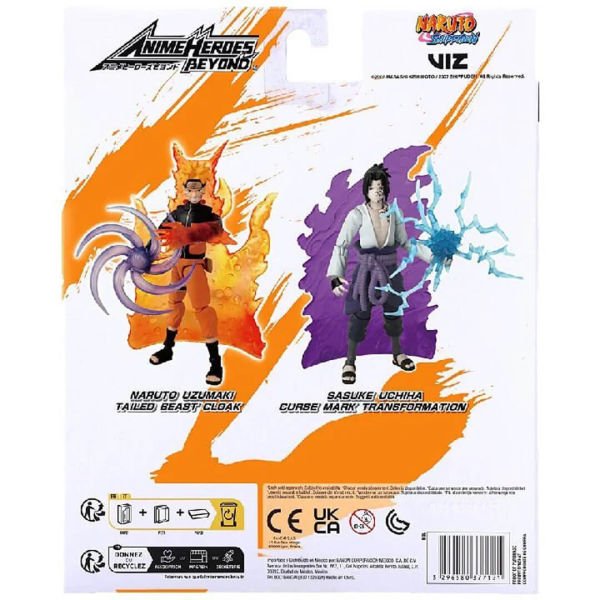 Bandai 16 cm Anime Heroes Naruto Sasuke Uchiha Oyuncak Figür Seti ADR-37712