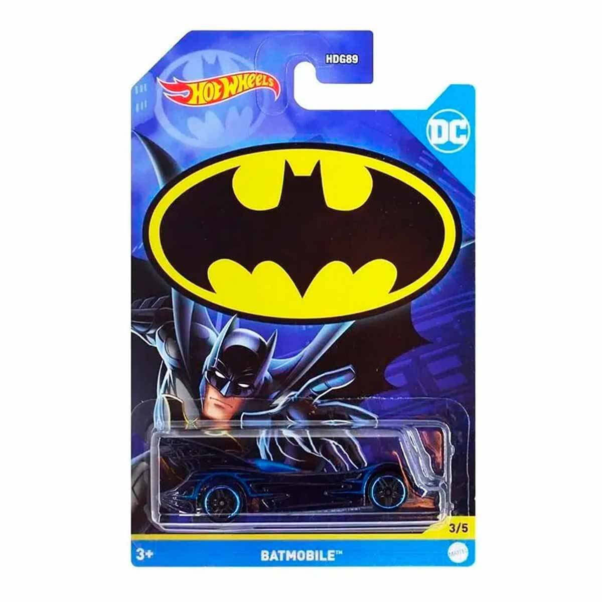 Hot Wheels Batman Araçlar HDG89 1:64 Ölçekli Oyuncak Metal Araba Batmobile Siyah-Mavi