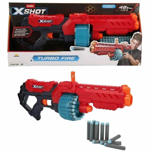 X-Shot Excel Turbo Fire 48 Mermili 56 cm Sünger Atan Silah Zr-36270
