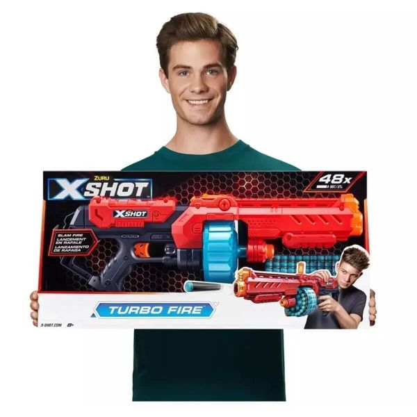 X-Shot Excel Turbo Fire 48 Mermili 56 cm Sünger Atan Silah Zr-36270