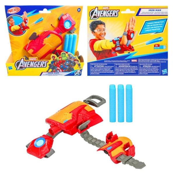 NERF AVENGERS Iron Man Dart Sünger Fırlatıcı E4394