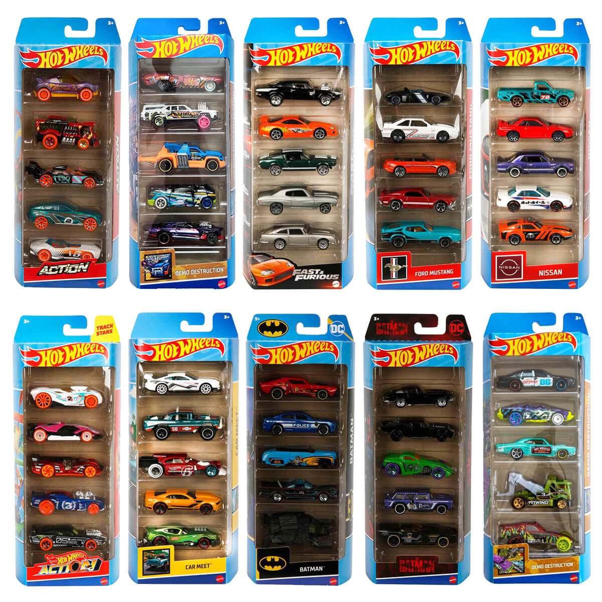 Hot Wheels 5'li Araba Seti HTW-01806 A Oyuncak Model Metal Arabalar
