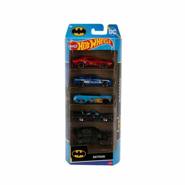 Hot Wheels 5'li Araba Seti HTW-01806 A - (Oyuncak Serisi Seçebilirsiniz) Batman HLY68