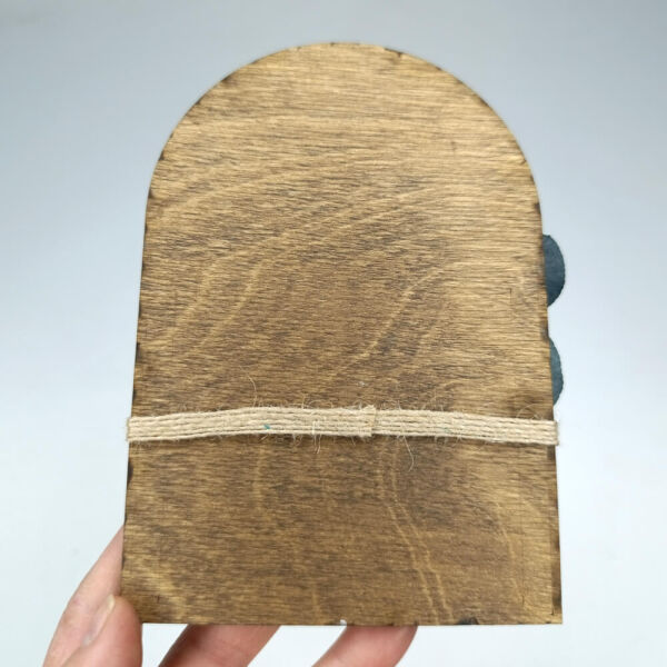 Düğün Davetiyesi AHD-202620 Üst Oval Kubbe Kesim Ahşap Davetiye 11x16 cm - Ceviz