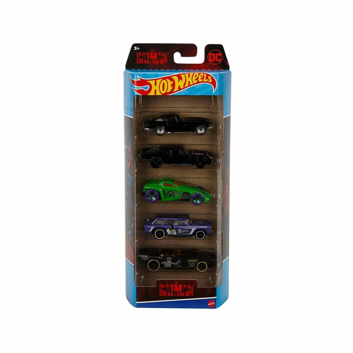 Hot Wheels 5'li Araba Seti HTW-01806 A - (Oyuncak Serisi Seçebilirsiniz) Batman HFV88