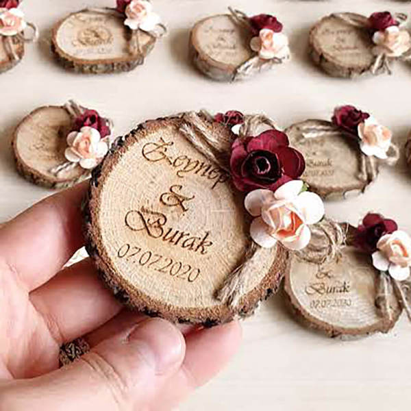 Nikah Şekeri Hediyeliği Kütük Magnet Nks-72