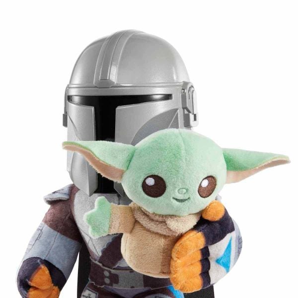 Star Wars Mandalorian ve Grogu Sesli Pelüş Oyuncak HNT52