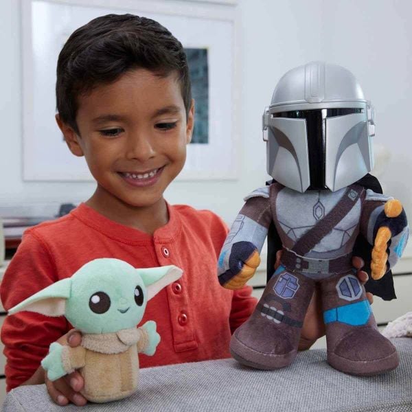 Star Wars Mandalorian ve Grogu Sesli Pelüş Oyuncak HNT52