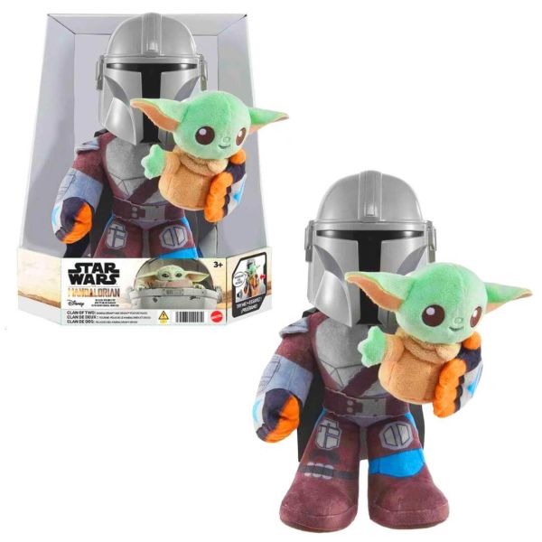 Star Wars Mandalorian ve Grogu Sesli Pelüş Oyuncak HNT52