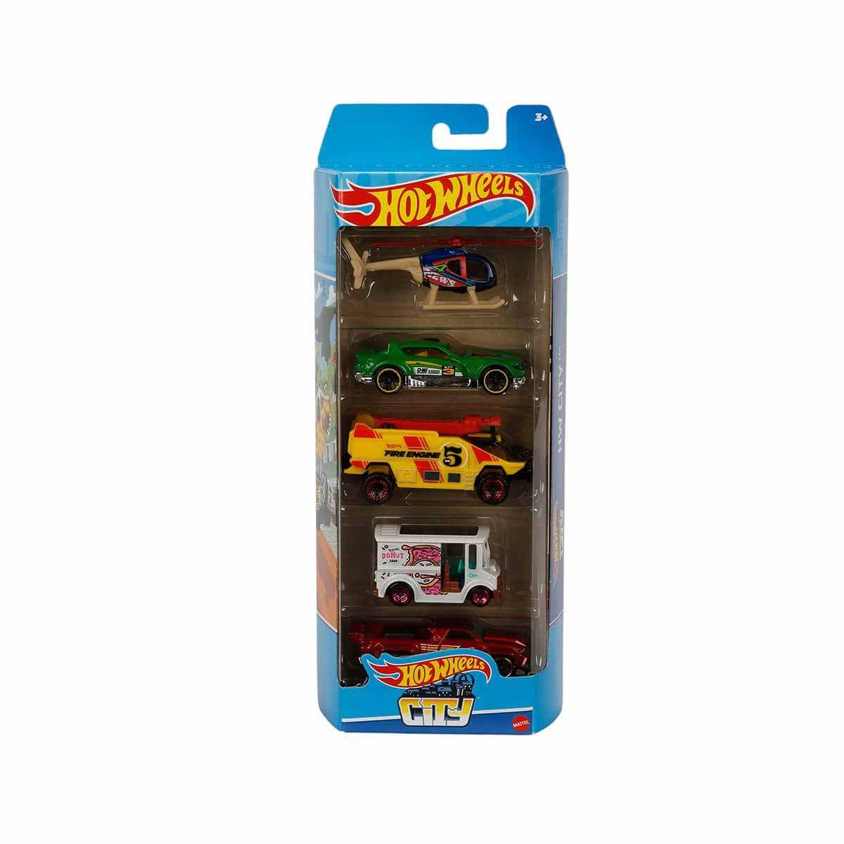 Hot Wheels 5'li Araba Seti HTW-01806 B - (Oyuncak Serisi Seçebilirsiniz) Hw City Hfv83