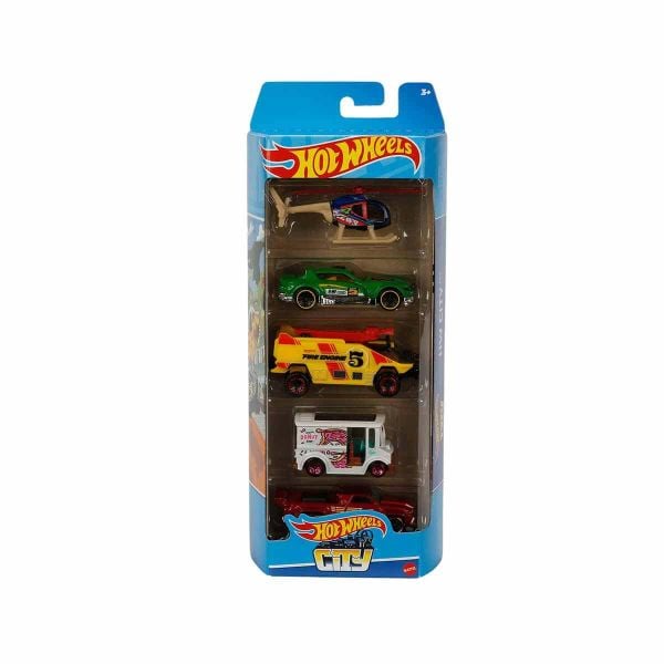 Hot Wheels 5'li Araba Seti HTW-01806 B - (Oyuncak Serisi Seçebilirsiniz) Hw City Hfv83