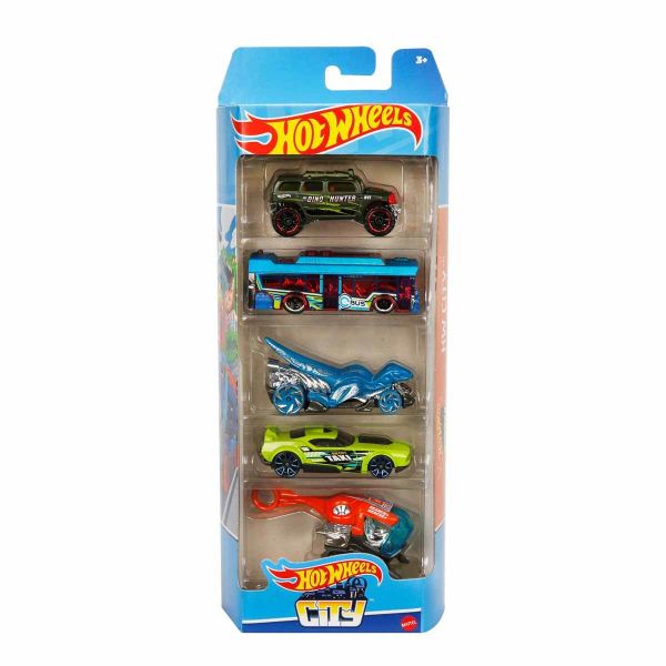 Hot Wheels 5'li Araba Seti HTW-01806 B - (Oyuncak Serisi Seçebilirsiniz) Hw City Hly76