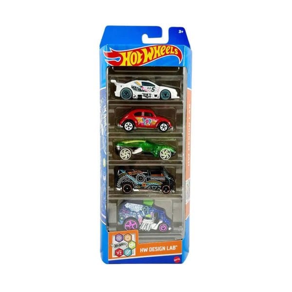 Hot Wheels 5'li Araba Seti HTW-01806 B - (Oyuncak Serisi Seçebilirsiniz) Hw Desing Lab Hly72