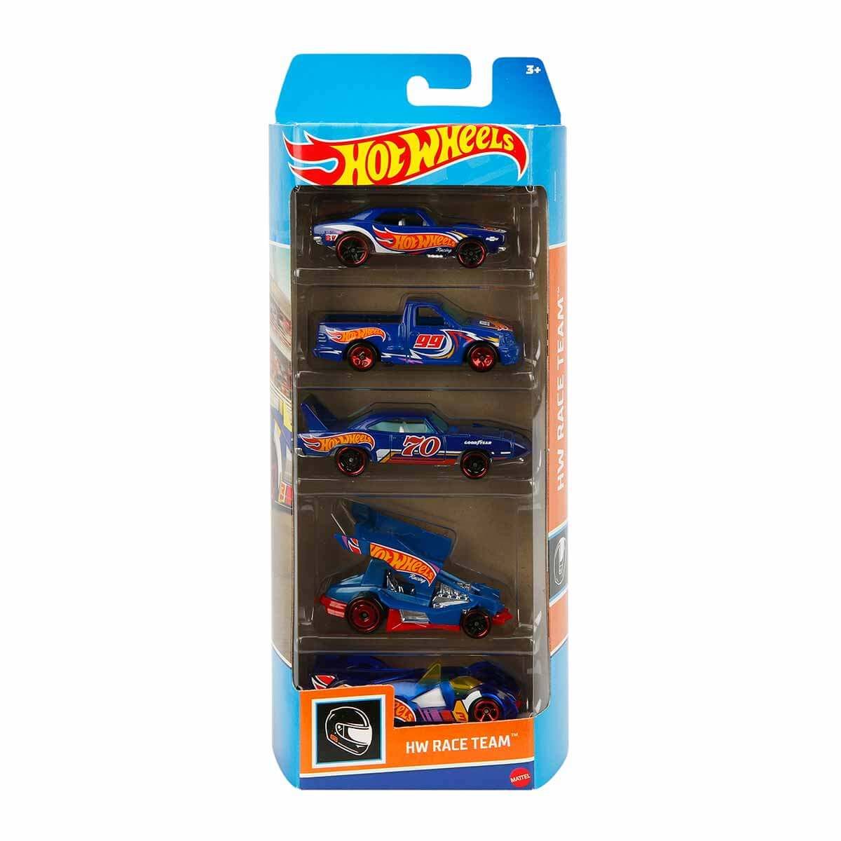 Hot Wheels 5'li Araba Seti HTW-01806 C - (Oyuncak Serisi Seçebilirsiniz) Hw Race Team Hfv87