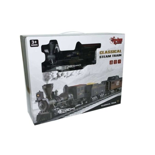 Oyuncak Buharlı Tren Seti 30 Parça Classic Sesli ve Işıklı VR-1613A Oyuncak Tren