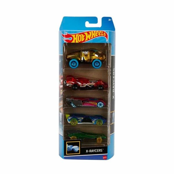 Hot Wheels 5'li Araba Seti HTW-01806 C - (Oyuncak Serisi Seçebilirsiniz) X-Raycers Hly64