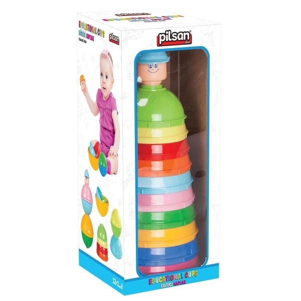 Eğitici Oyuncak Kaplar 10 Parça Renkli Kap Seti PL-03-264