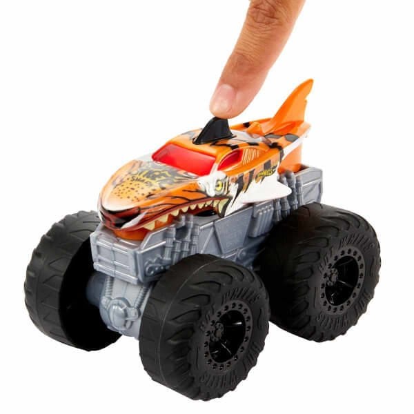 Hot Wheels Monster Trucks Kükreyen Arabalar Serisi HDX60 Tiger Shark-Turuncu