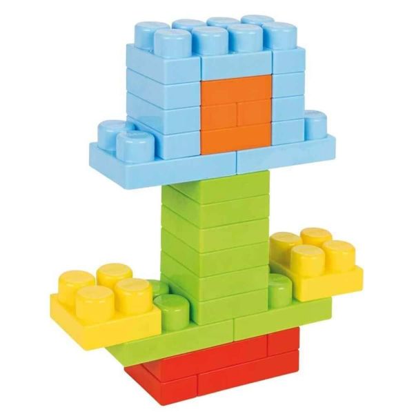 Arabalı Kutu İçinde 56 Parça Master Bloklu Trolley Eğitici Oyuncak Seti PL-03-575