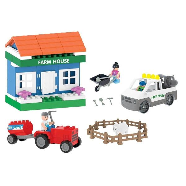Double Blocks Çiftlik Oyunu 59 Parça Eğitici Oyuncak Seti PL-03-615