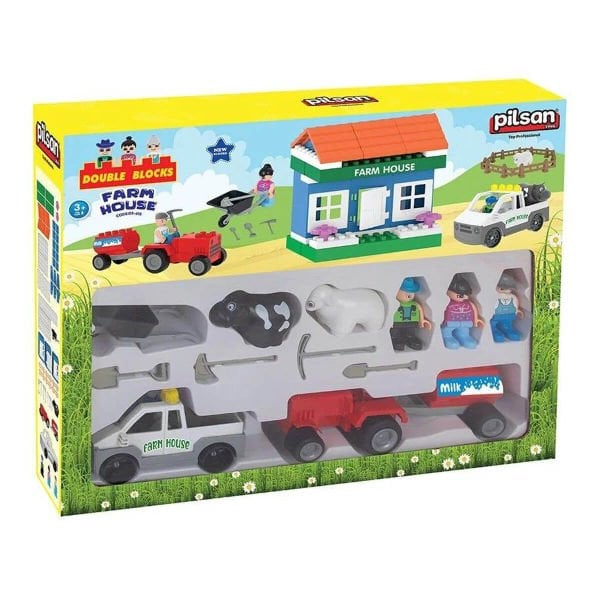 Double Blocks Çiftlik Oyunu 59 Parça Eğitici Oyuncak Seti PL-03-615