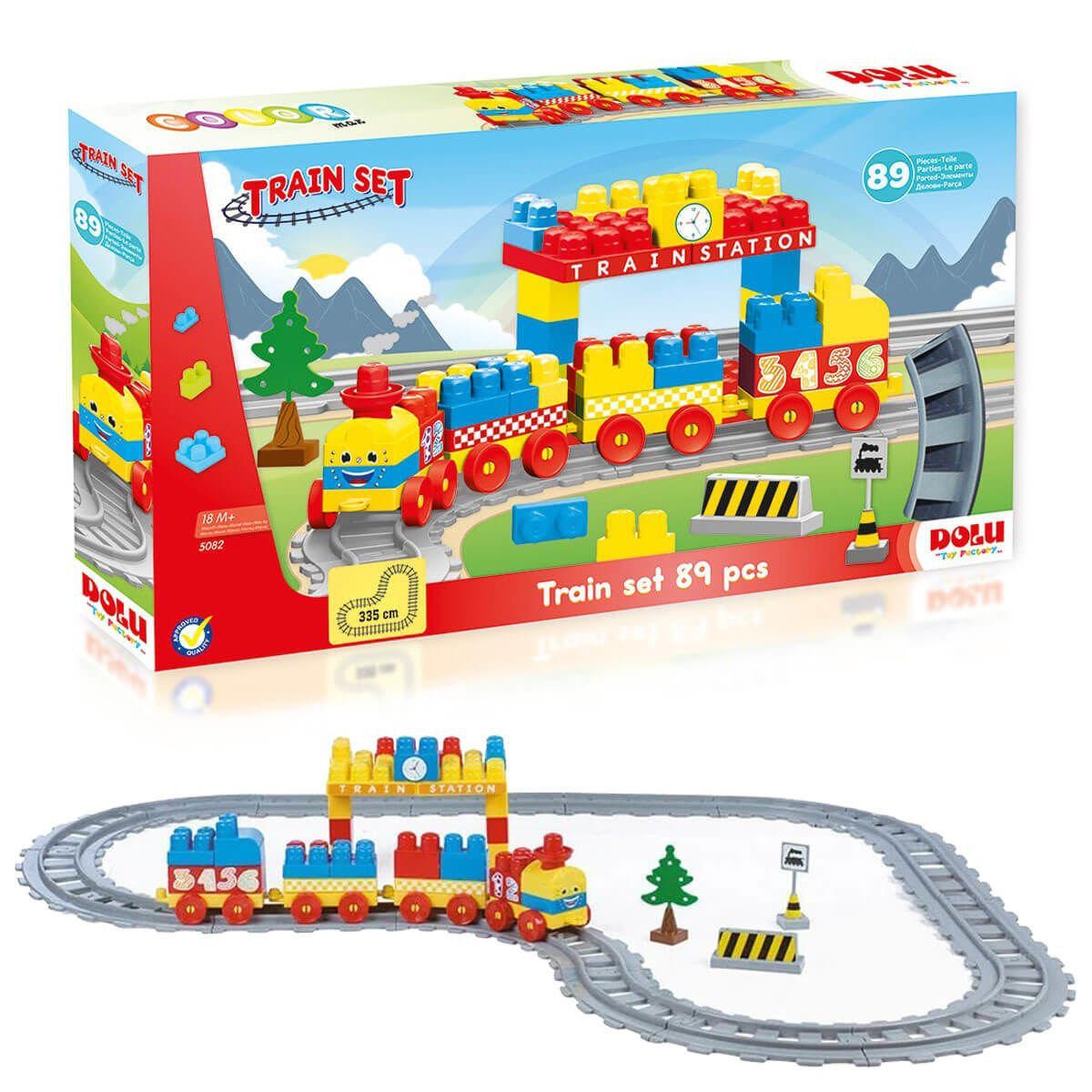 Eğitici Oyuncak 89 Parça Renkli Tren Seti DL-5082