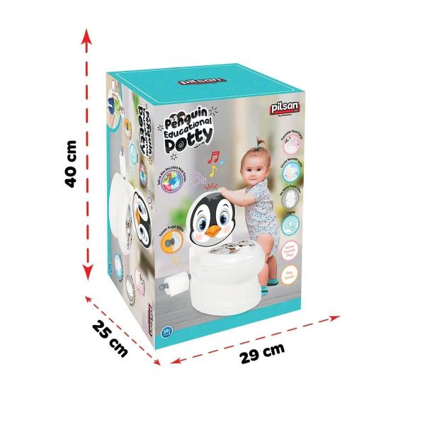 Penguen Klozet Sesli ve Işıklı Tuvalet Eğitimi Oyuncak Seti PL-07-565