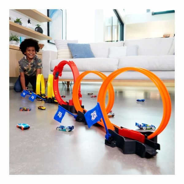 Hot Wheels Çok Çemberli Yarış HDR83 Yarış Pisti ve Fırlatma Rampaları