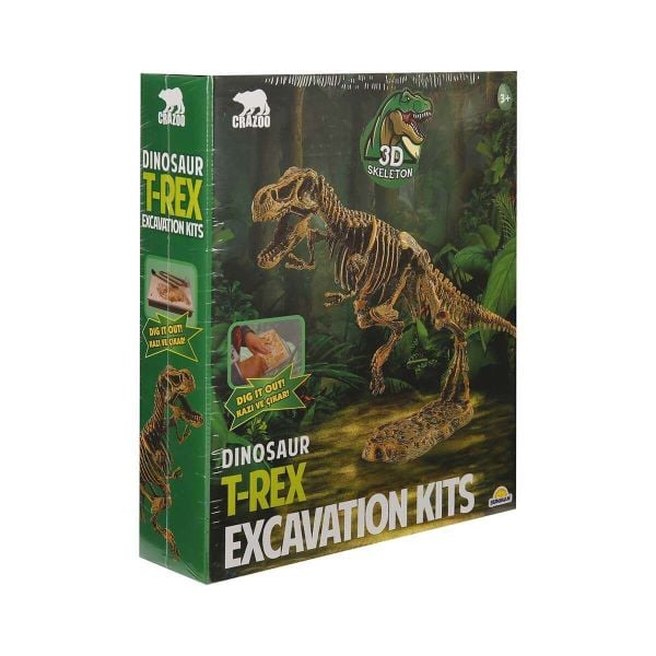 Crazoo 3D Fosil Kazı Seti Dinozor T-Rex SNM-501