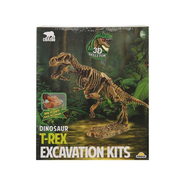 Crazoo 3D Fosil Kazı Seti Dinozor T-Rex SNM-501
