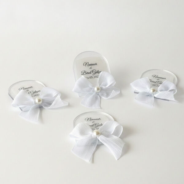 Nikah Şekeri Hediyeliği Nks-328A Pencere Formunda Şeffaf Pleksi Magnet