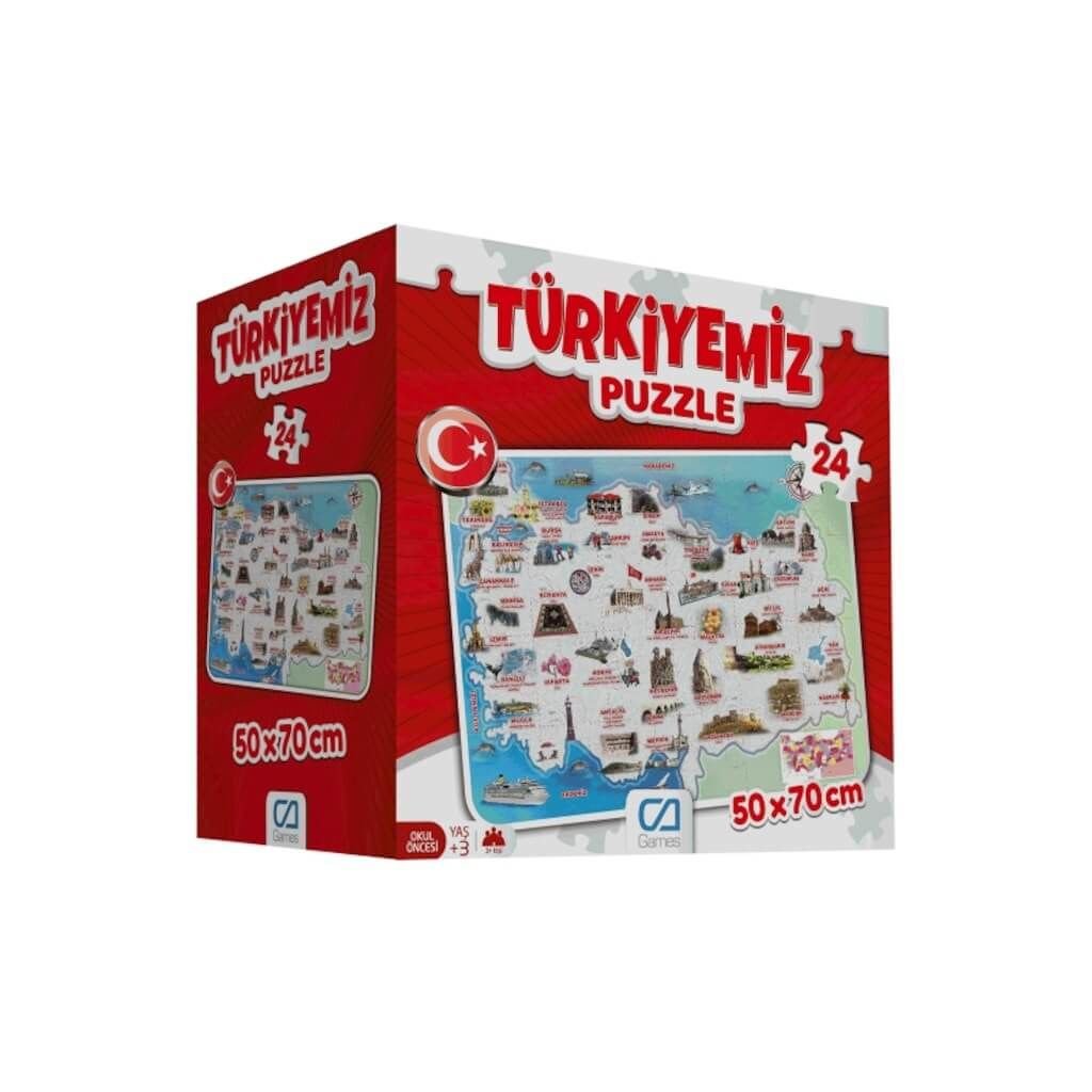 Türkiyemiz Puzzle 24 Parça 50x70 cm Oyuncak Puzzle CA5079