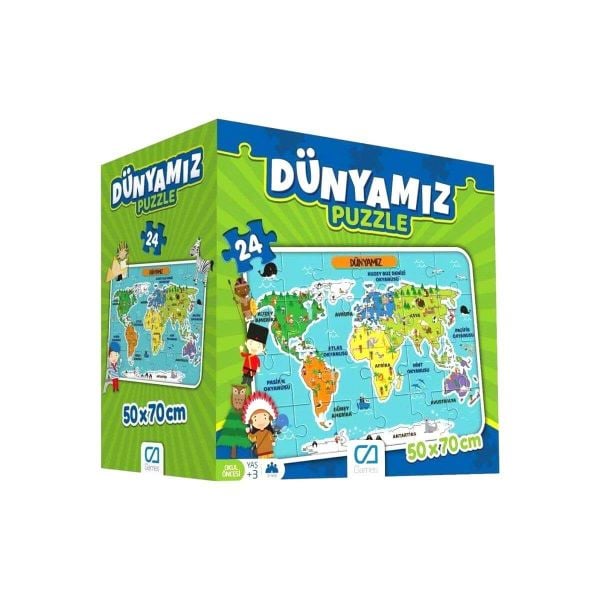 Dünyamız Puzzle 24 Parça 50x70 cm Oyuncak Puzzle CA5025