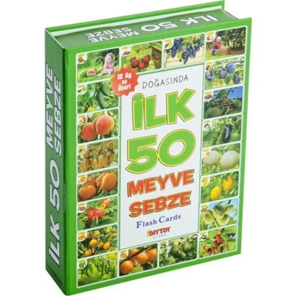 Eğitici Kartlar İlk 50 Meyve Sebze Kart Seti ILK1420