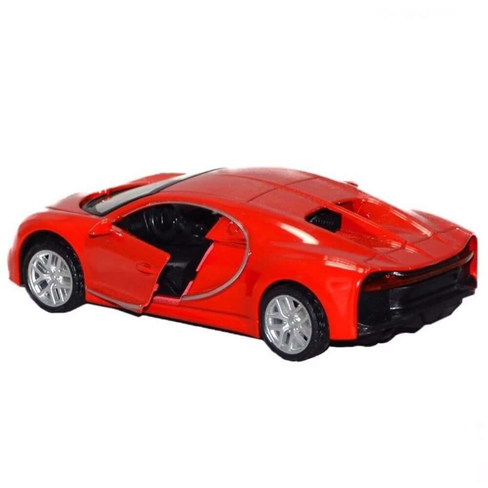 Metal Çek Bırak Açılır Kapılı Sesli ve Işıklı Oyuncak Spor Araba CNM-6632-40 Kırmızı