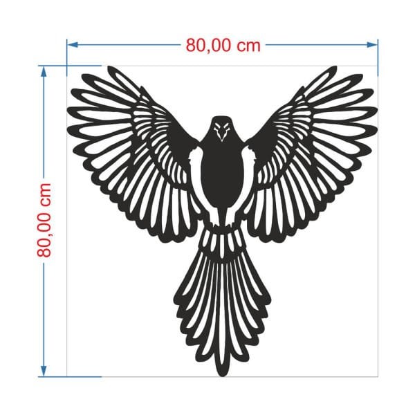 MDF Tablo Dekoratif Kartal MDF-35 80x80 cm - 9mm