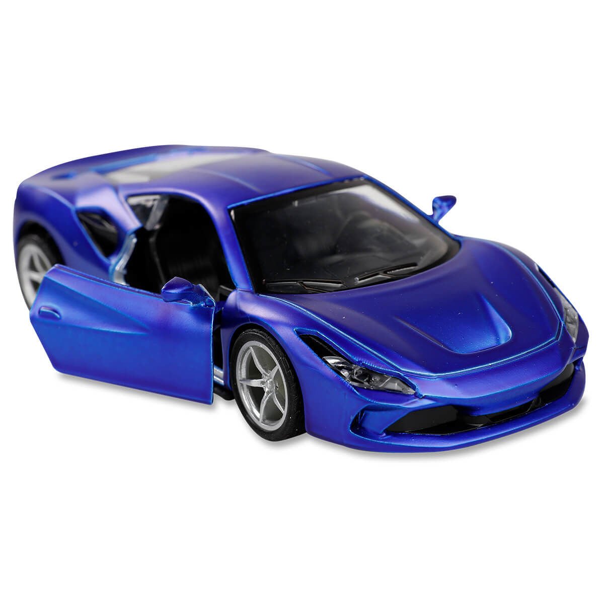 Metal Çek Bırak Açılır Kapılı Sesli ve Işıklı Oyuncak Spor Araba CNM-6636-68 Mavi