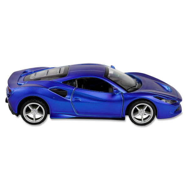 Metal Çek Bırak Açılır Kapılı Sesli ve Işıklı Oyuncak Spor Araba CNM-6636-68 Mavi