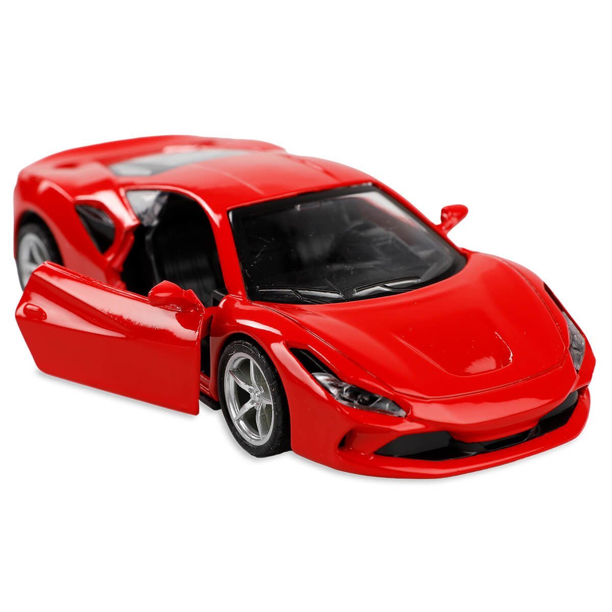 Metal Çek Bırak Açılır Kapılı Sesli ve Işıklı Oyuncak Spor Araba CNM-6636-68 Kırmızı