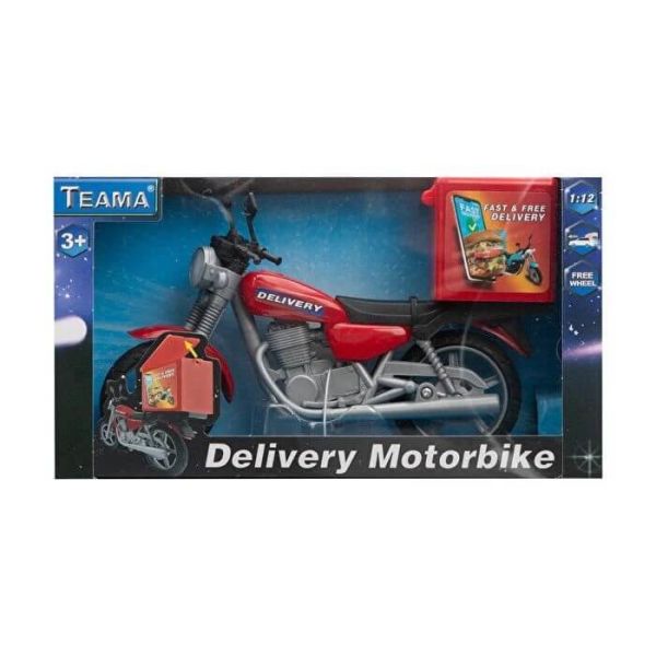 Delivery Motorbike Çek Bırak Kurye Motosikleti TM-61842 Oyuncak Motosiklet Kırmızı