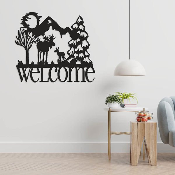 MDF Tablo Dekoratif Welcome 1 MDF-26 80x80 cm - 3mm