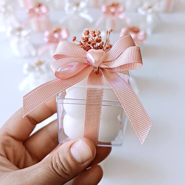 Bebek Şekeri Hediyeliği Bebe-314 Mika Kutu İçerisinde Bubble Mum