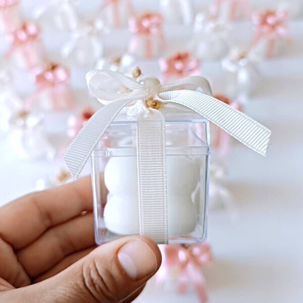 Bebek Şekeri Hediyeliği Bebe-314 Mika Kutu İçerisinde Bubble Mum
