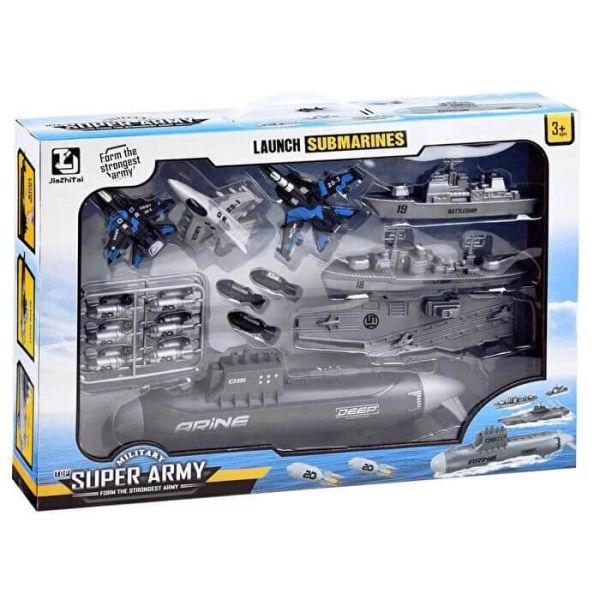 Torpi̇do Atışlı Dev Savaş Seti̇ Oyuncak MG-T084B