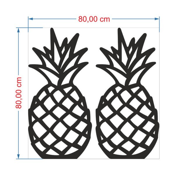 MDF Tablo Dekoratif Ananas MDF-22 80x80 cm - 3mm