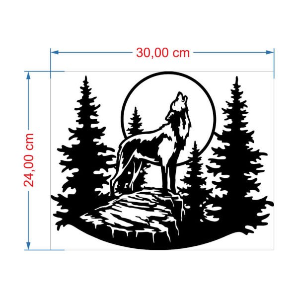 MDF Tablo Dekoratif Bozkurt MDF-20 30x24 cm - 9mm