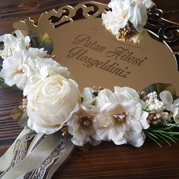 Kapı Süsü Kps-01 | Hoşgeldiniz Yazısı Karşılama Panosu Gold